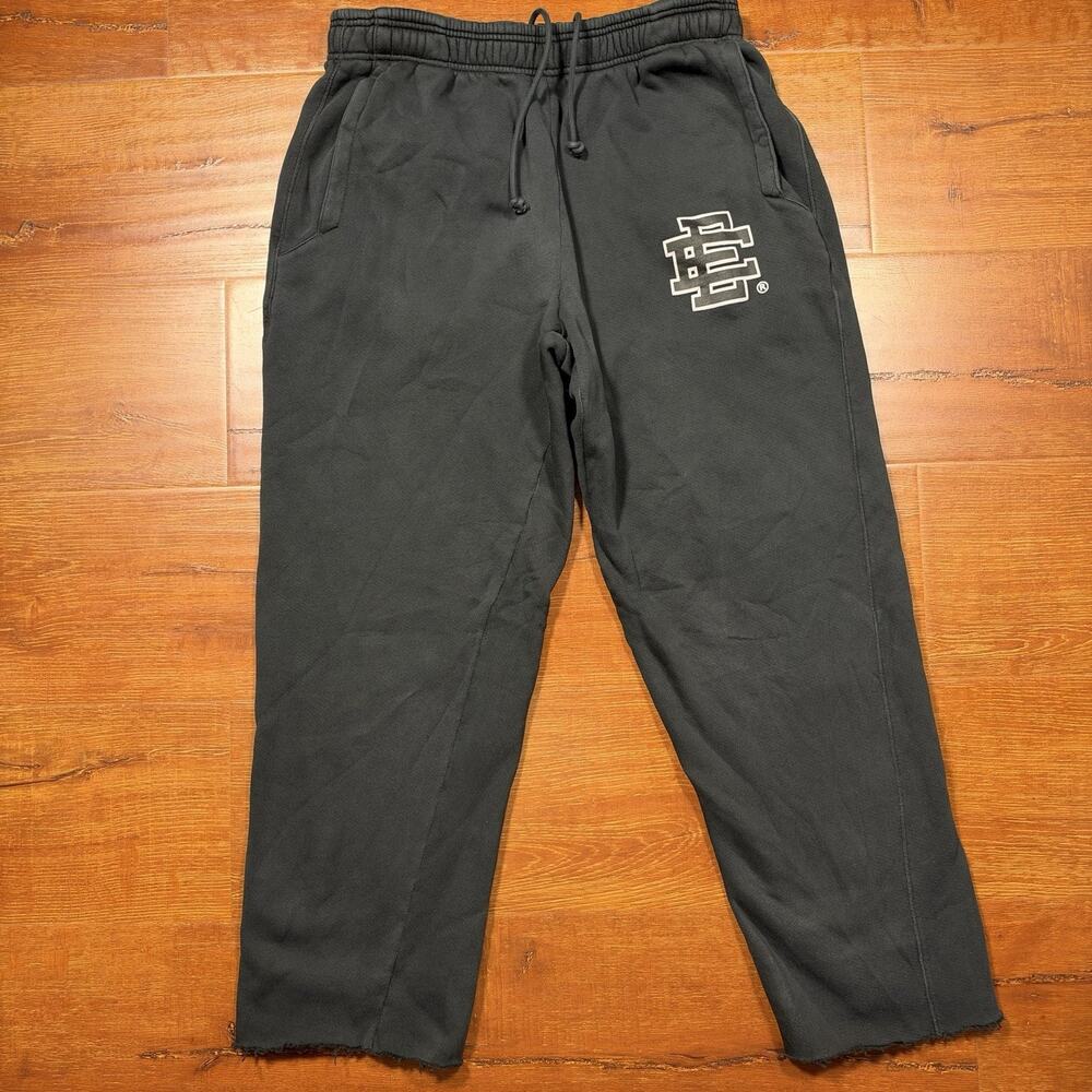 Eric Emanuel Sweatpants Men L 30x28 Black Straight Leg Sweats Streetwear Comfort